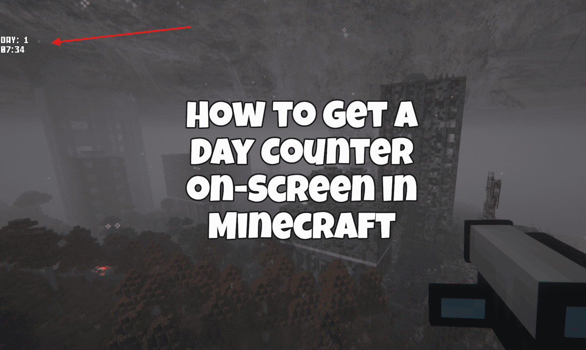 How to Display a Day and Time Counter on-Screen in Minecraft | Jangro ...