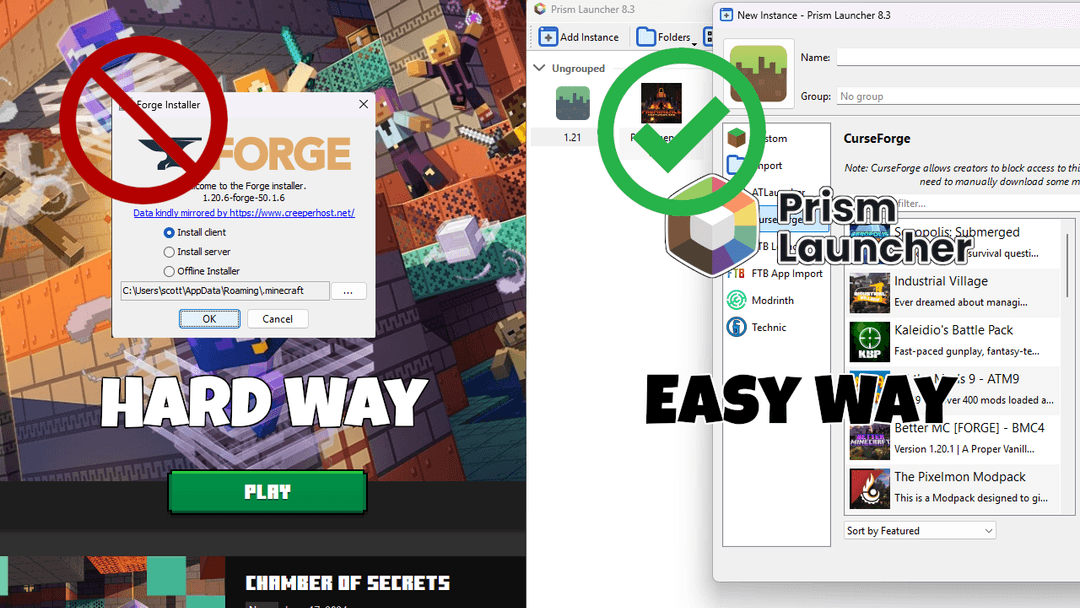 Don't Mod Minecraft Directly! Use The PRISM Launcher | Jangro.com ...