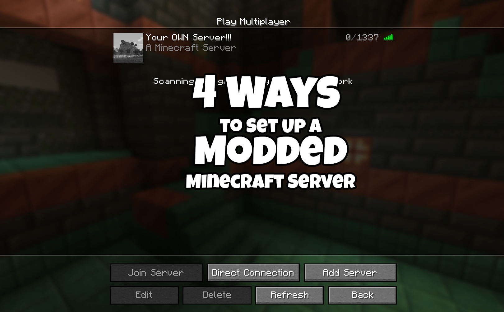 Four Ways to Create a Server for any Minecraft Mod Pack