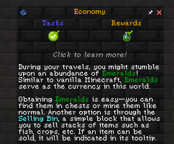 BigChadGuys Plus marketplace blocks interface for buying and selling items