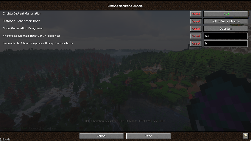 DH progress overlay showing inflated ETA