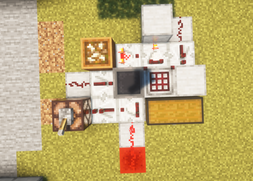 Minecraft crafter complete auto-crafting system with overflow protection