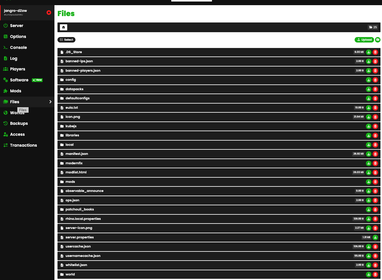 Files Interface